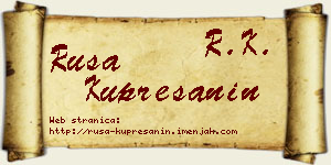 Rusa Kuprešanin vizit kartica
